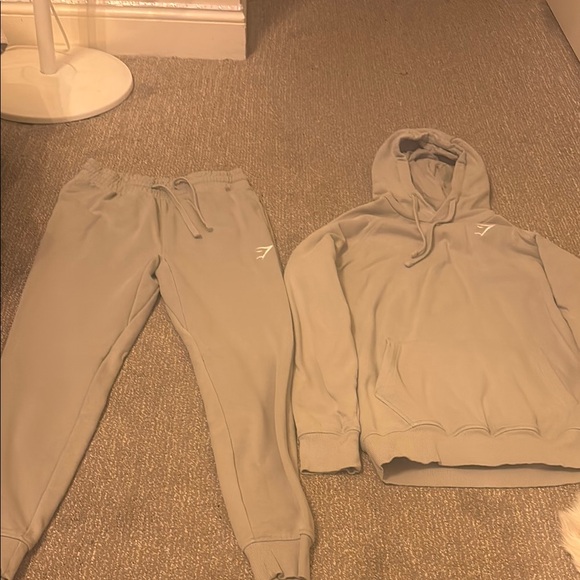 Gymshark Beige Hoodie and Joggers Set - Picture 1 of 5
